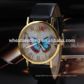 2014 Excelente Mulheres Couro Band Moda Estilo Da Borboleta Analog Quartz Wrist Watch